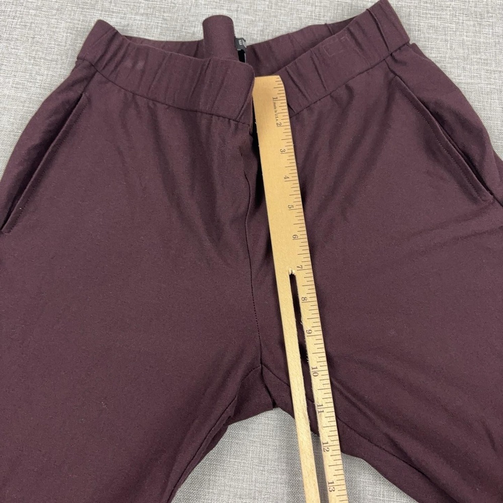 Eileen Fisher Pants Womens Petite Small Burgundy Tapered Stretch Crepe Cropped - Picture 6 of 10